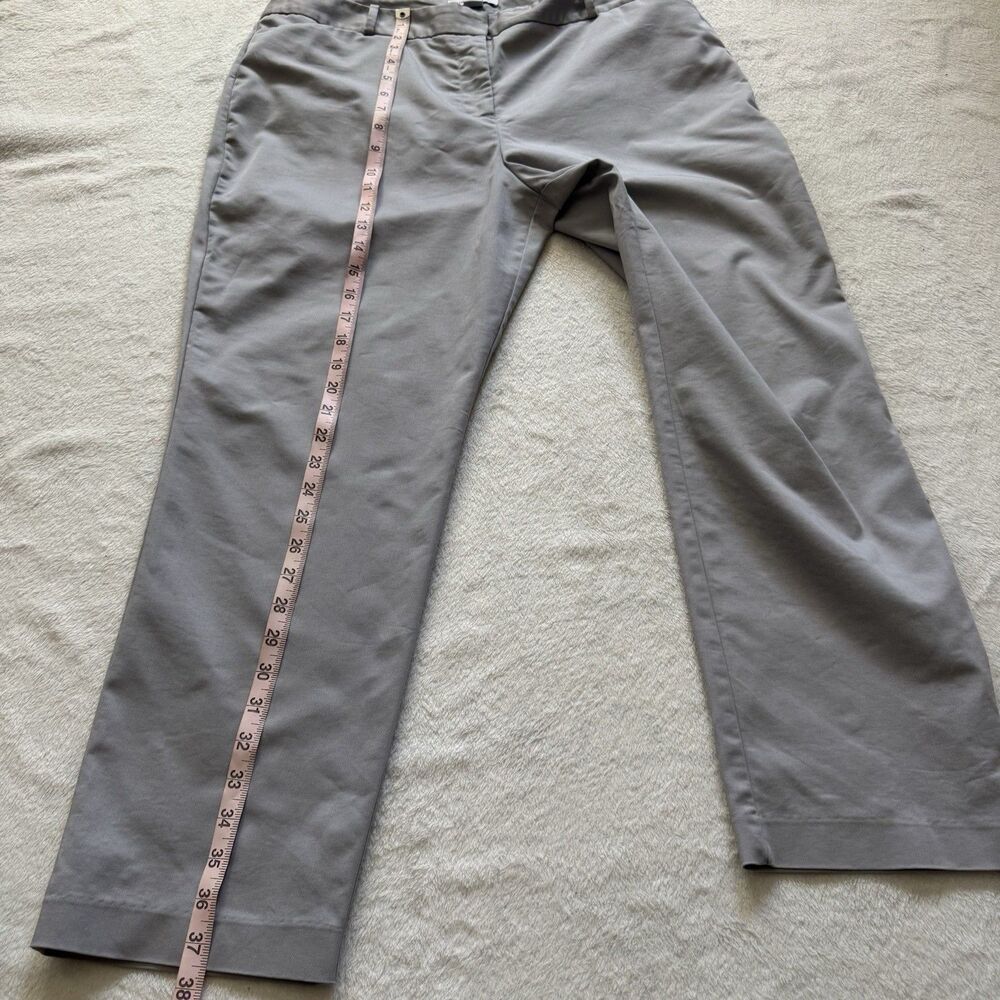 Liz Claiborne Women’s Gray Dress Pants Size 14 Emma Fit Stretch Straight Leg - Picture 5 of 8